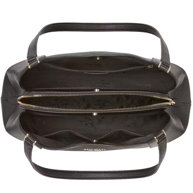 Interior View of Kate Spade Lena Triple Compartment Shoulder Bag - Black KH435