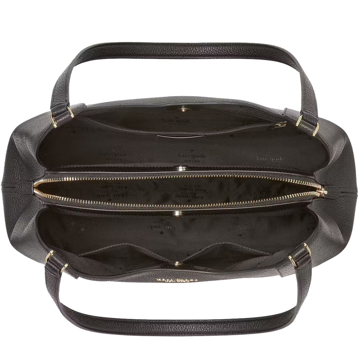 Interior View of Kate Spade Lena Triple Compartment Shoulder Bag - Black KH435
