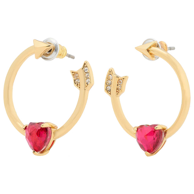 Buy Kate Spade Lovestruck Heart And Arrow Hoops Earrings in Red KL099 Online in Singapore | PinkOrchard.com