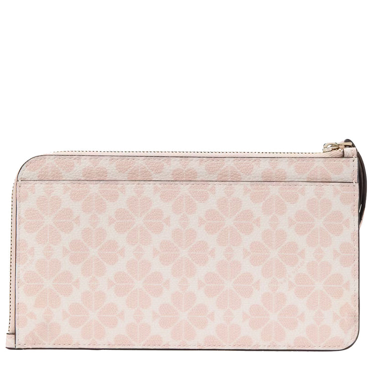 Buy Kate Spade Lucy Spade Flower Medium L-Zip Wristlet in Rose Smoke Multi KG487 Online in Singapore | PinkOrchard.com