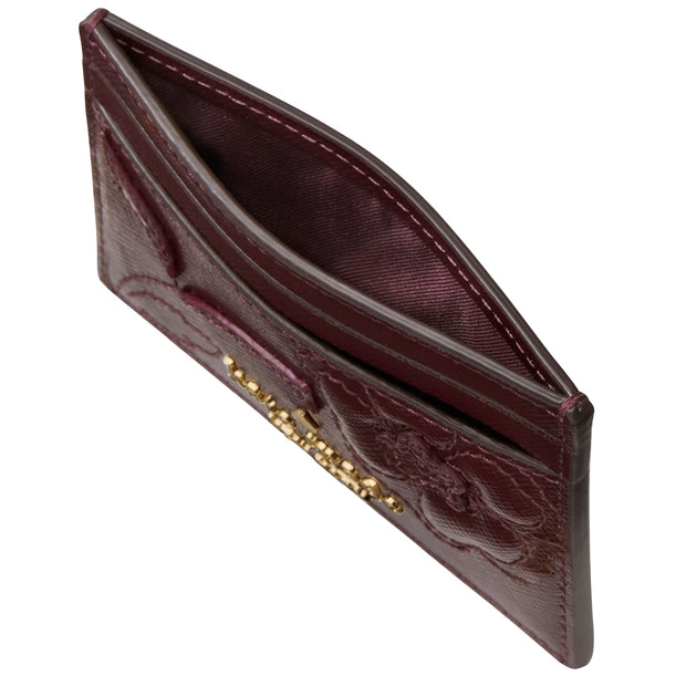 Interior View of Kate Spade Madison Floral Applique Small Slim Card Holder - Dark Merlot KL871