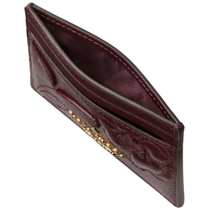 Interior View of Kate Spade Madison Floral Applique Small Slim Card Holder - Dark Merlot KL871
