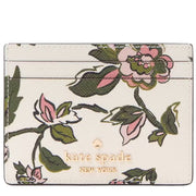 Front View of Kate Spade Madison Floral Small Slim Card Holder - Meringue Multi KL863