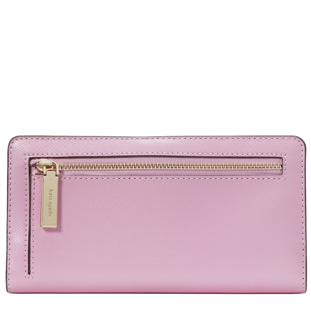 Kate Spade Madison Large Slim Bifold Wallet in Berry Cream KI366