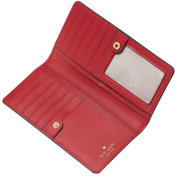Buy Kate Spade Madison Large Slim Bifold Wallet in Candied Cherry kc579 Online in Singapore | PinkOrchard.com