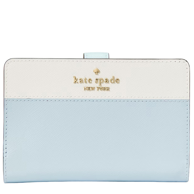 Front View of Kate Spade Madison Medium Bifold Wallet - Crisp Sky Multi KC511
