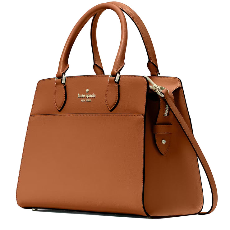 Side View of Kate Spade Madison Medium Satchel Bag - Cavern Clay KC436