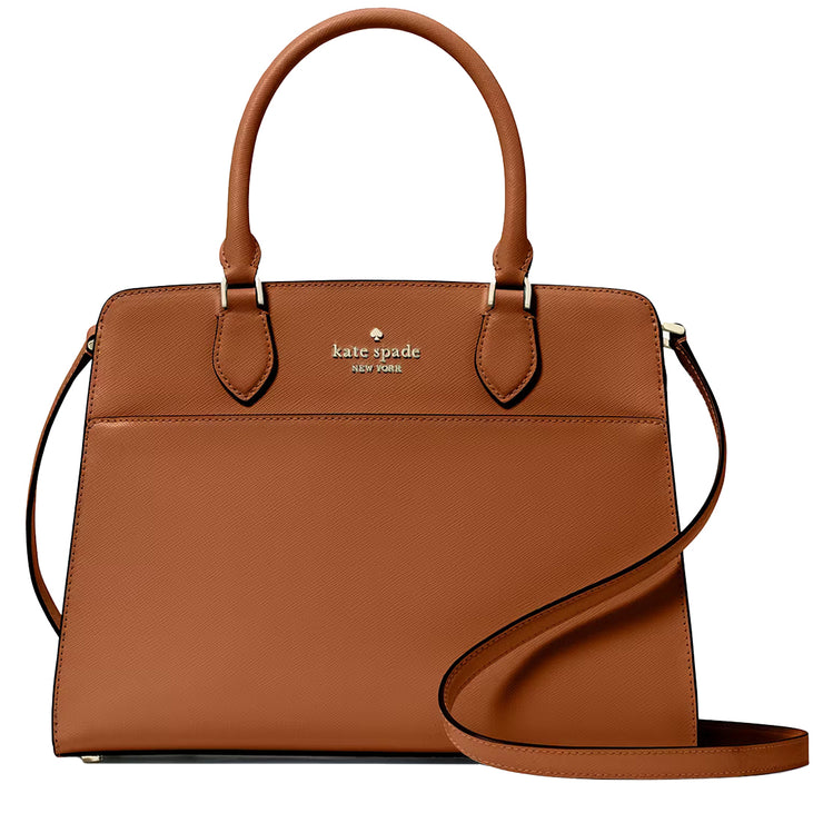 Front View of Kate Spade Madison Medium Satchel Bag - Cavern Clay KC436