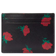 Buy Kate Spade Madison Rose Toss Printed Small Slim Card Holder in Black Multi ke995 Online in Singapore | PinkOrchard.com