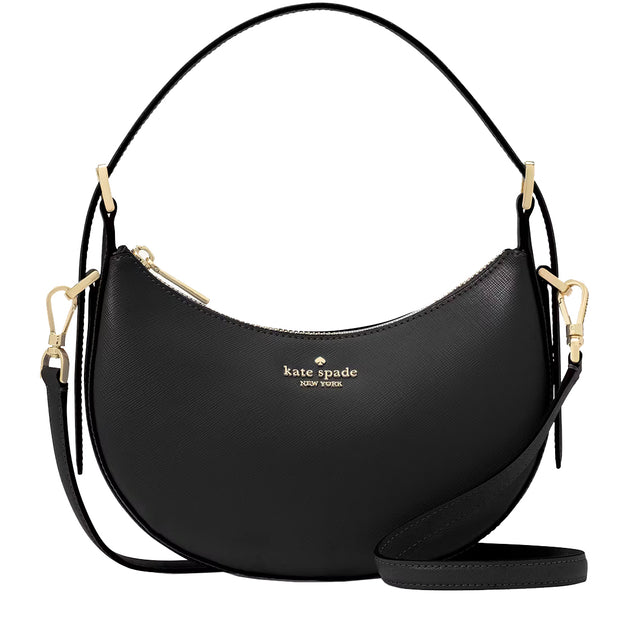 Buy Kate Spade Madison Saffiano Leather Crescent Shoulder Bag in Black KK949 Online in Singapore | PinkOrchard.com