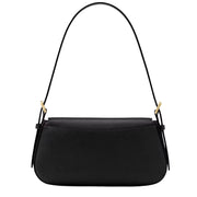 Back View of Kate Spade Madison Saffiano Leather Small Flap Shoulder Bag - Black KK952