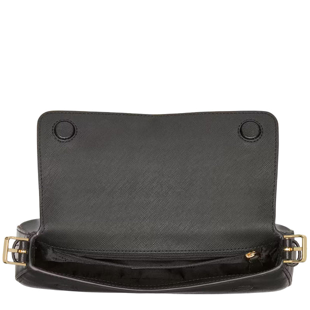 Interior View of Kate Spade Madison Saffiano Leather Small Flap Shoulder Bag - Black KK952