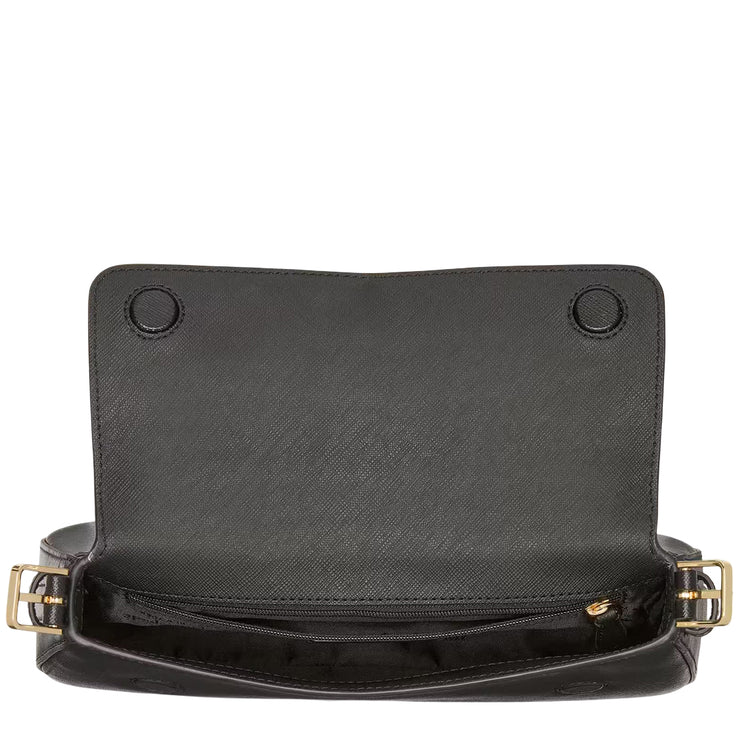 Interior View of Kate Spade Madison Saffiano Leather Small Flap Shoulder Bag - Black KK952