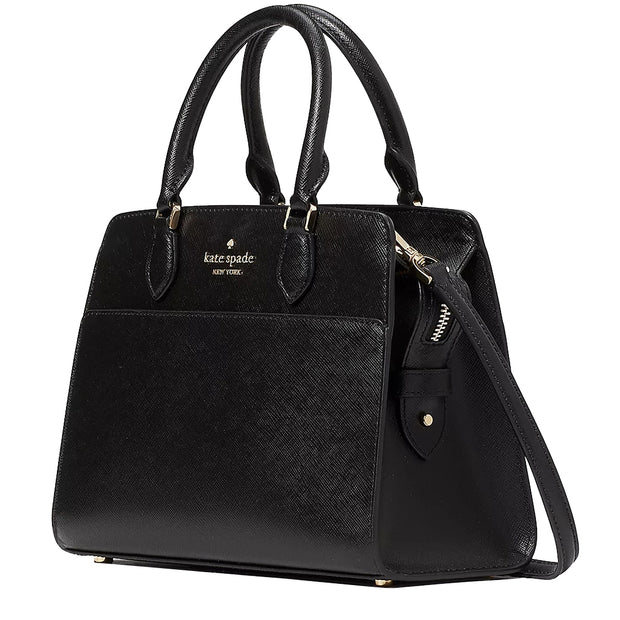 Buy Kate Spade Madison Saffiano Leather Small Satchel Bag in Black kc437 Online in Singapore | PinkOrchard.com