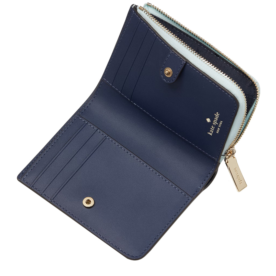 Buy Kate Spade Madison Small L Zip Wallet in Blue Glow KH615