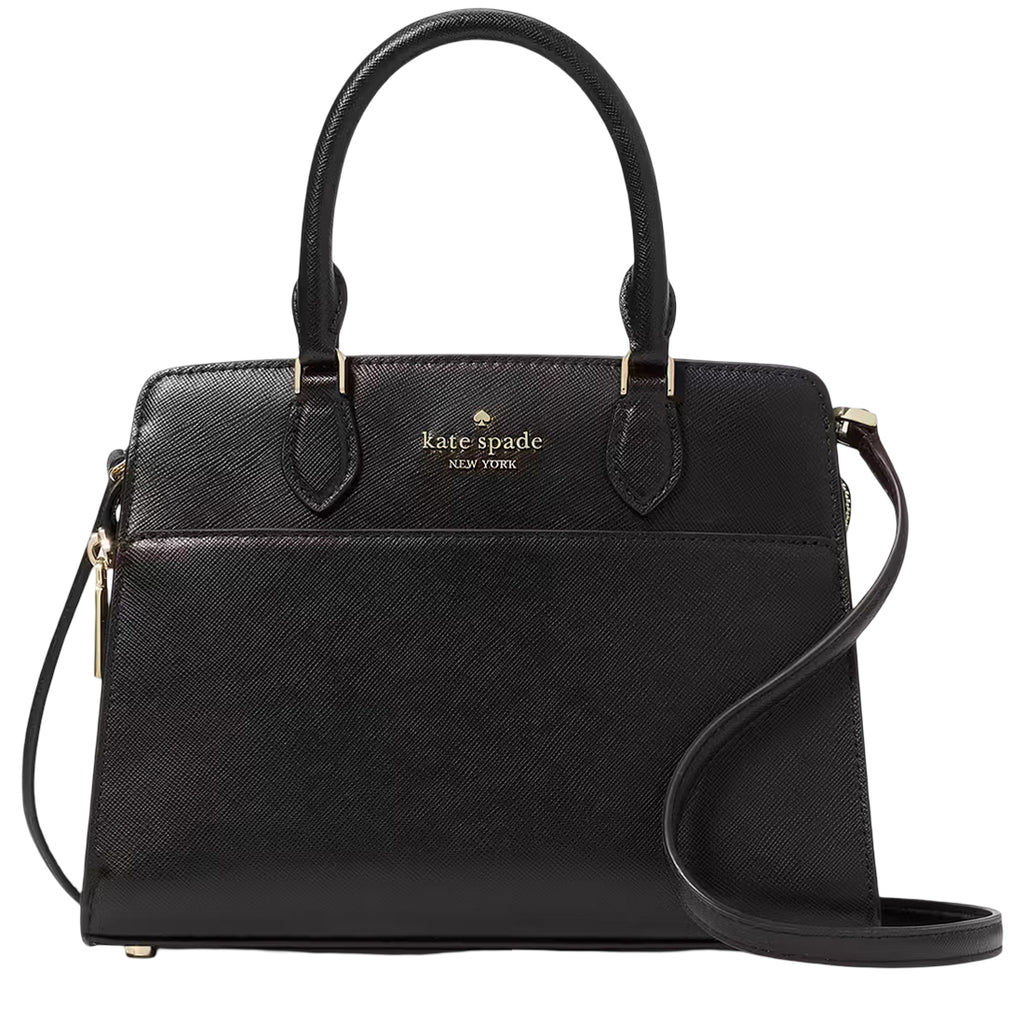 Kate Spade Madison Saffiano Leather Small Satchel Bag in Black