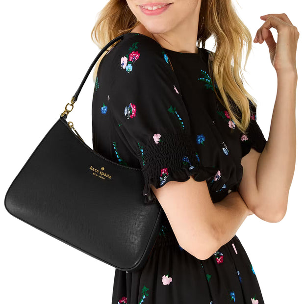 Model Wearing Kate Spade Margot Convertible Shoulder Bag - Black KH397
