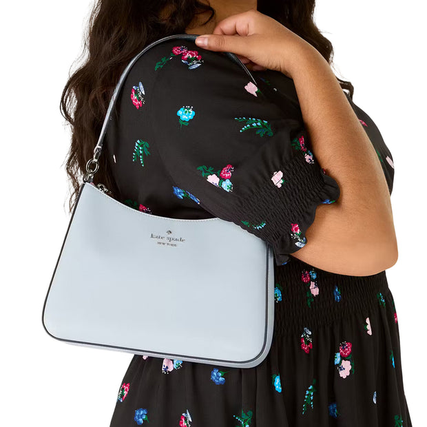 Model Wearing Kate Spade Margot Convertible Shoulder Bag - Watercolor Blue KH397