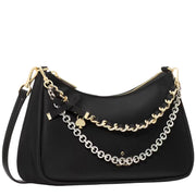 Side View of Kate Spade Margot Nylon Convertible Crossbody Bag - Black KN256