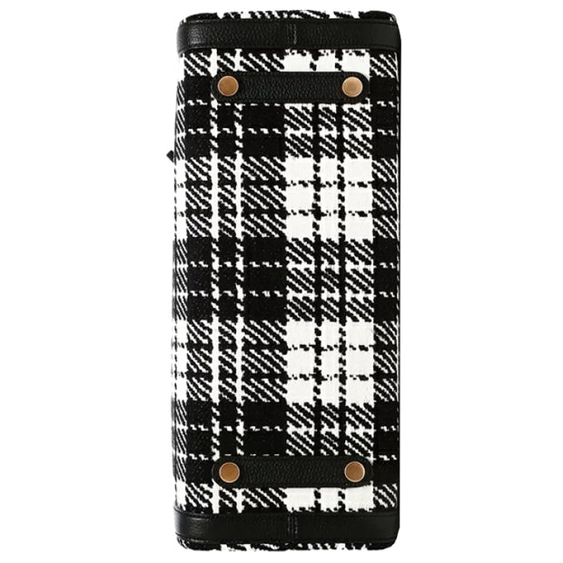 Kate Spade Market Posh Plaid Jacquard Medium Tote Bag in Black Multi k9963
