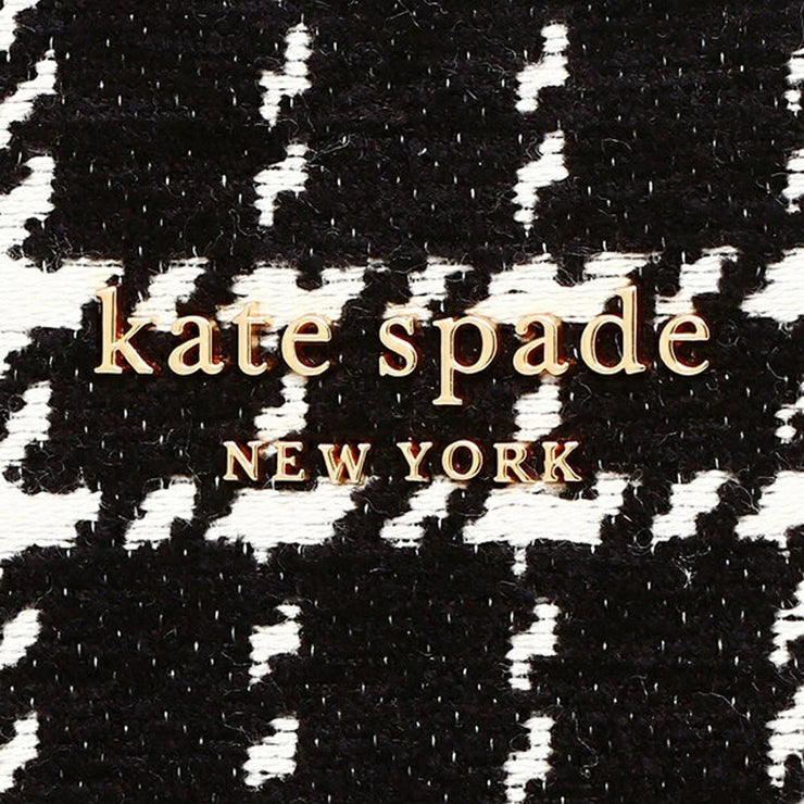 Kate Spade Market Posh Plaid Jacquard Medium Tote Bag in Black Multi k9963