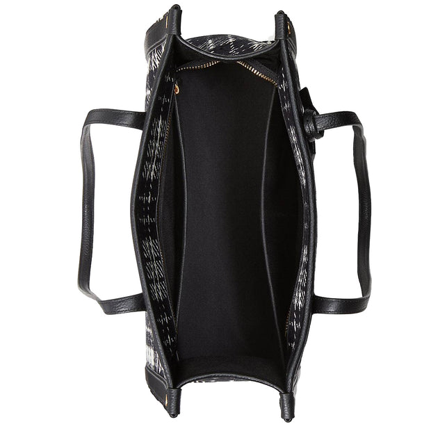 Kate Spade Market Posh Plaid Jacquard Medium Tote Bag in Black Multi k9963