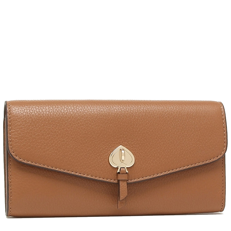 Kate Spade Marti Large Slim Flap Wallet in Warm Gingerbread k6402
