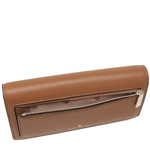 Kate Spade Marti Large Slim Flap Wallet in Warm Gingerbread k6402