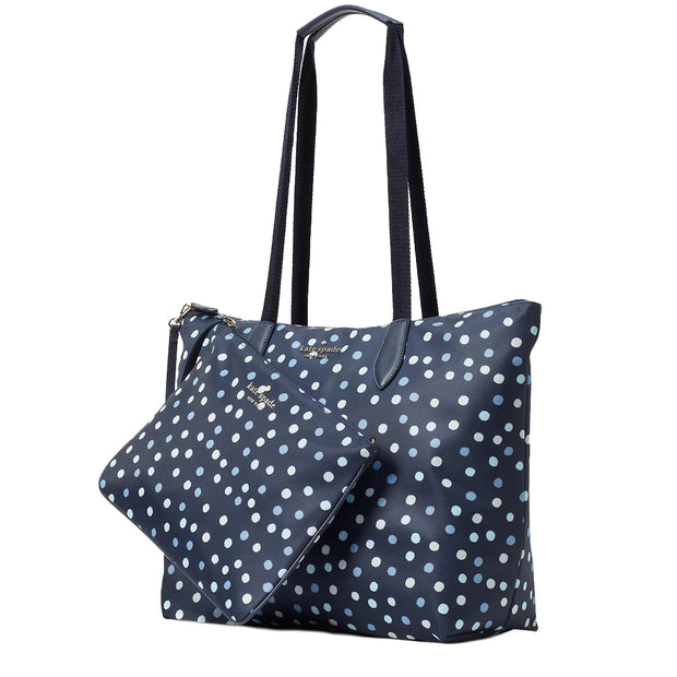 Kate Spade Mel Nylon Packable Tote Bag in Blue Multicolor k9510