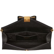 Interior View of Kate Spade Morgan Bow Embellished Envelope Flap Crossbody Bag - Black KF927