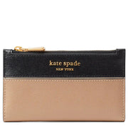 Kate Spade Morgan Colorblocked Small Slim Bifold Wallet in Cafe Mocha Multi k8956