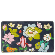 Kate Spade Morgan Flower Bed Embossed Small Slim Bifold Wallet in Blazer Blue Multi KB242