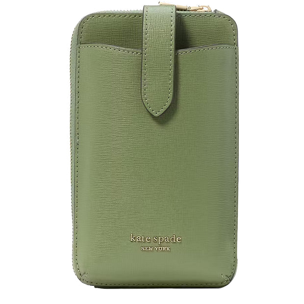 Front View of Kate Spade Morgan North South Crossbody Bag - Cedar Stand KE348