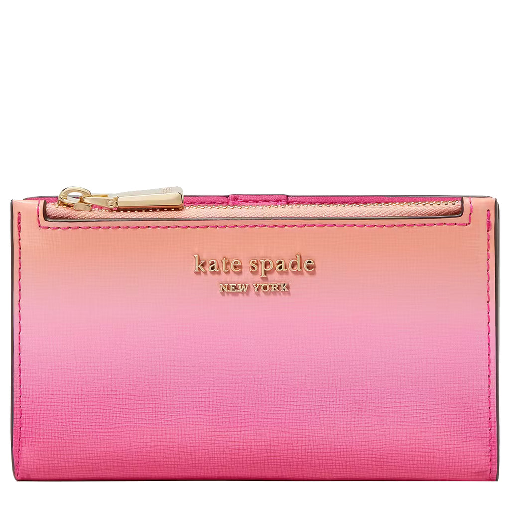 Kate Spade Morgan Ombre Small Slim Bifold Wallet in Melon Ball Multi KH179