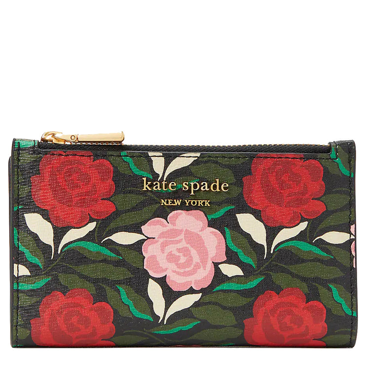 Kate Spade New York Morgan Rose Garden Credit Card Holder - Black Multi