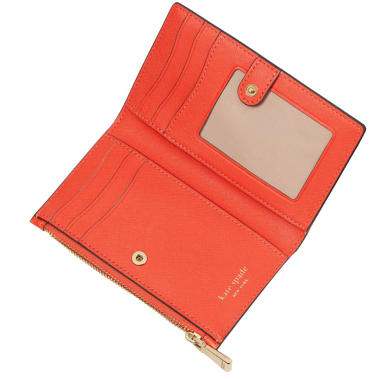 Kate Spade Morgan Small Slim Bifold Wallet in Red Berry K8918