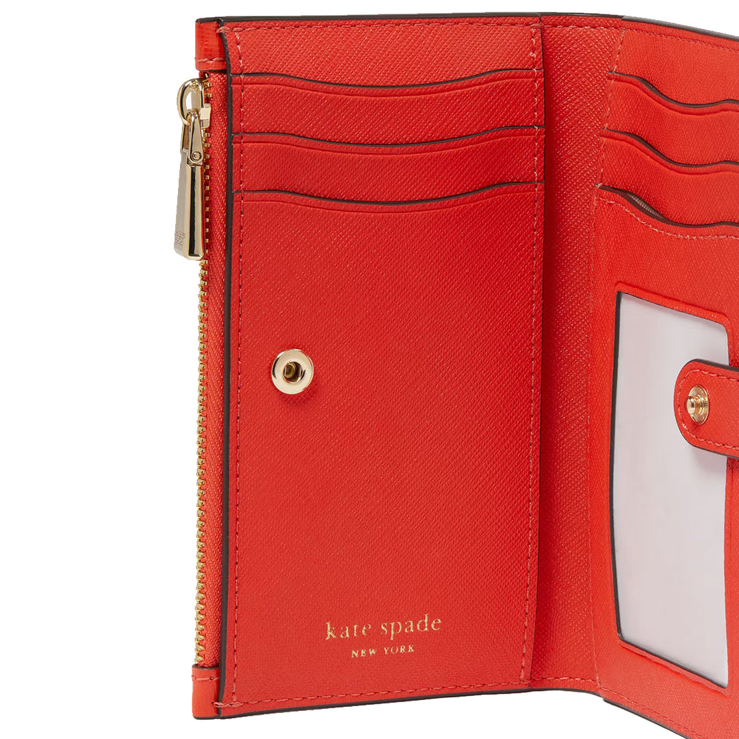 Buy Kate Spade Morgan Small Slim Bifold Wallet in Red Berry K8918