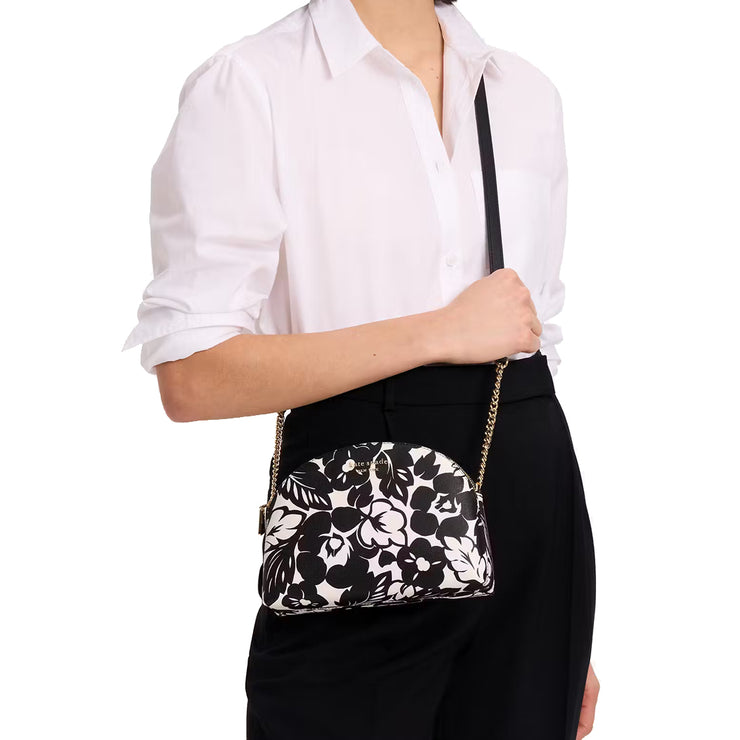Buy Kate Spade Morgan Tropical Foliage Double Zip Dome Crossbody Bag in Black Multi KH142 Online in Singapore | PinkOrchard.com