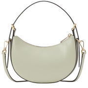 Back View of Kate Spade Nova Floral Applique Crescent Shoulder Bag - Sage Bundle KL938