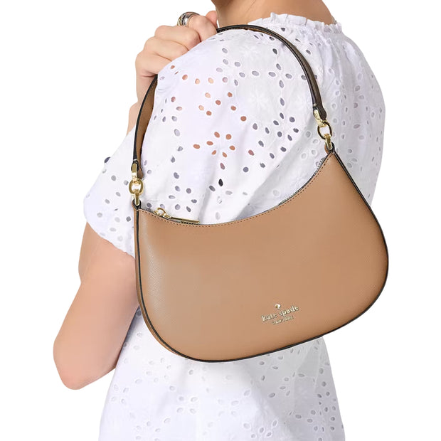 Model Wearing Kate Spade Paige Convertible Crossbody Bag - Light Fawn KK983