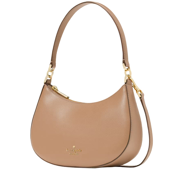 Side View of Kate Spade Paige Convertible Crossbody Bag - Light Fawn KK983