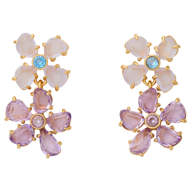 Front View of Kate Spade Paradise Double Drop Earrings - Multi KL505