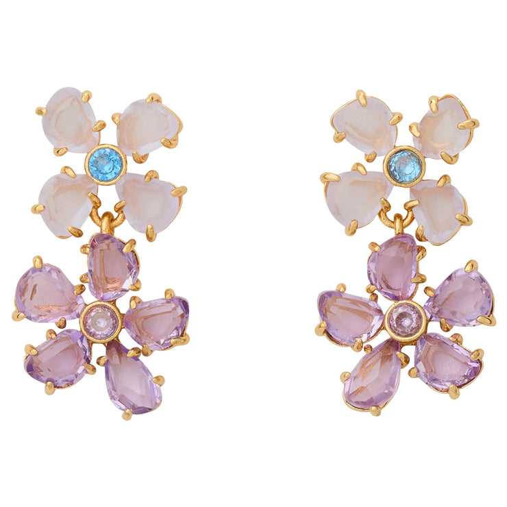 Front View of Kate Spade Paradise Double Drop Earrings - Multi KL505