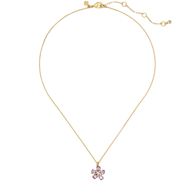 Front View of Kate Spade Paradise Mini Pendant Necklace - Multi KL455