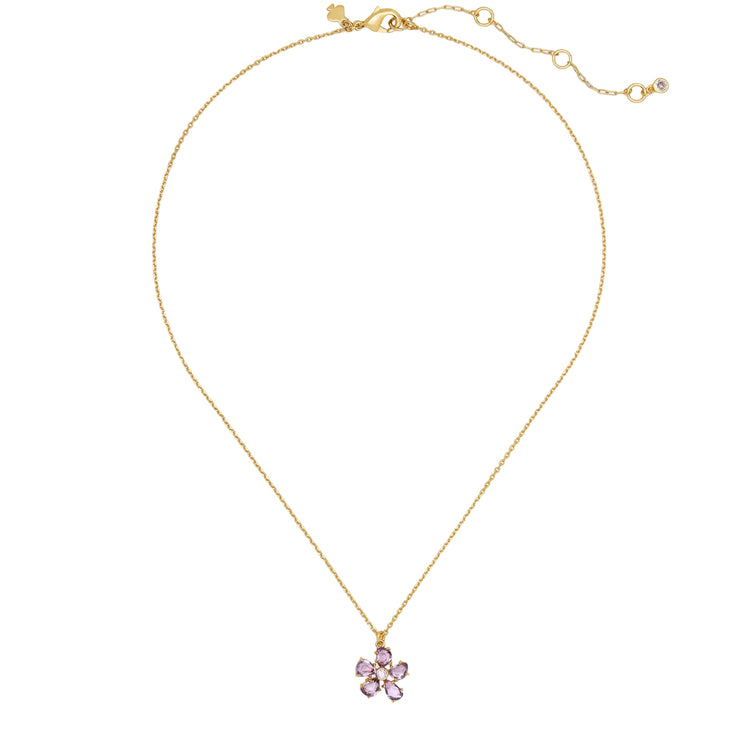Front View of Kate Spade Paradise Mini Pendant Necklace - Multi KL455