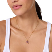 Model Wearing Kate Spade Paradise Mini Pendant Necklace - Multi KL455