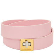 Front View of Kate Spade Phoebe Leather Double Wrap Bracelet - Pink KL499