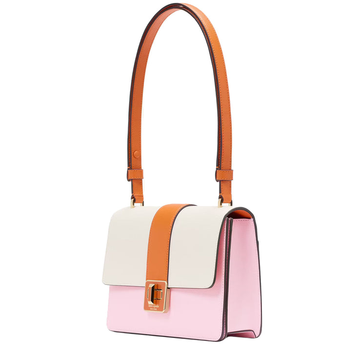 Side View of Kate Spade Phoebe Turnlock Shoulder Bag - Pink Horizon Multi KK138