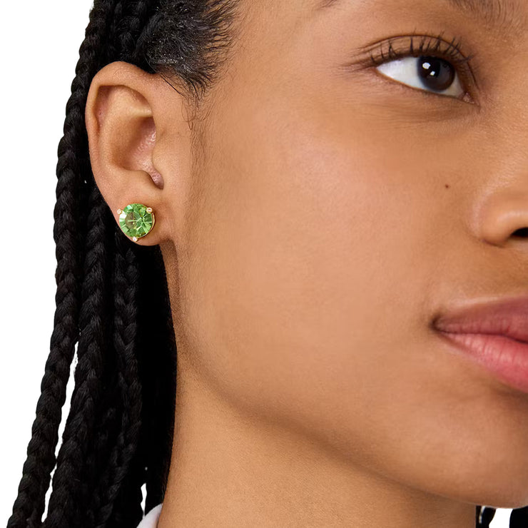 Model Wearing Kate Spade Rise And Shine Studs Earrings - Peridot KL122