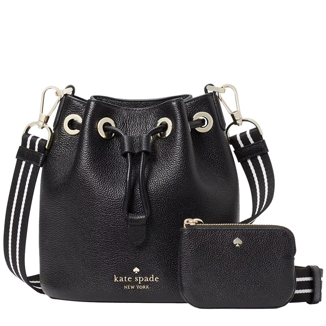 Kate Spade Rosie black pebbled leather mini bucket bag KC740 Kate Spade Rosie Mini Bucket Bag Black Leather Purse KC740 NWT main image 4